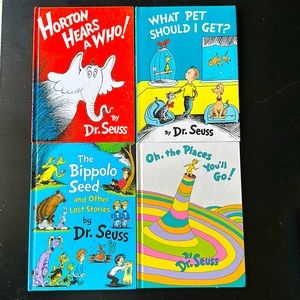 Bundle of 4 Large Print 8 x 11 Dr. Seuss Children Books #5